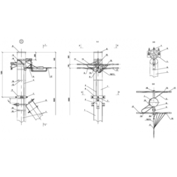 IEK Опора ОАд161 деревянная анкерная ответвительная двухцепная - ASIP-DER-OPR-432-00-73